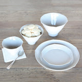 Cinq Ceramic Plate - Sm - White