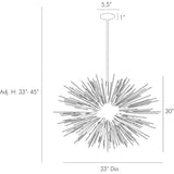 Zanadoo Large Chandelier - Brass