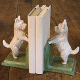 Standing Westie Bookend - Cast Iron - White