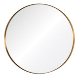 Round Antiqued Finish Mirror