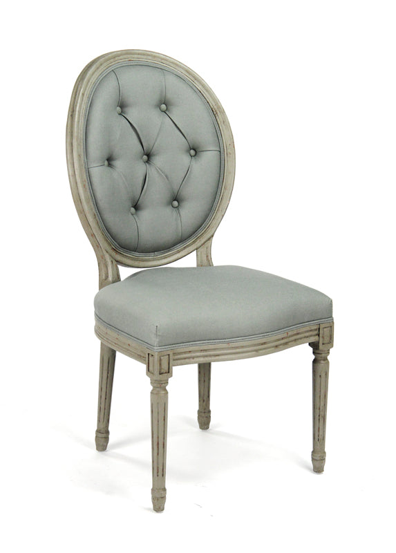 Medallion Tufted Back Side Chair