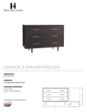 London 3 Drawer Dresser