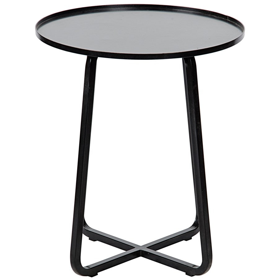 Kimana Side Table, Black Metal