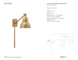 French Library Single Arm Wall Sconce