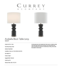 Anabelle Black Table Lamp