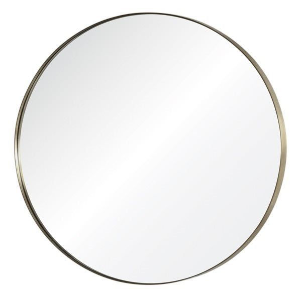 Round Antiqued Finish Mirror