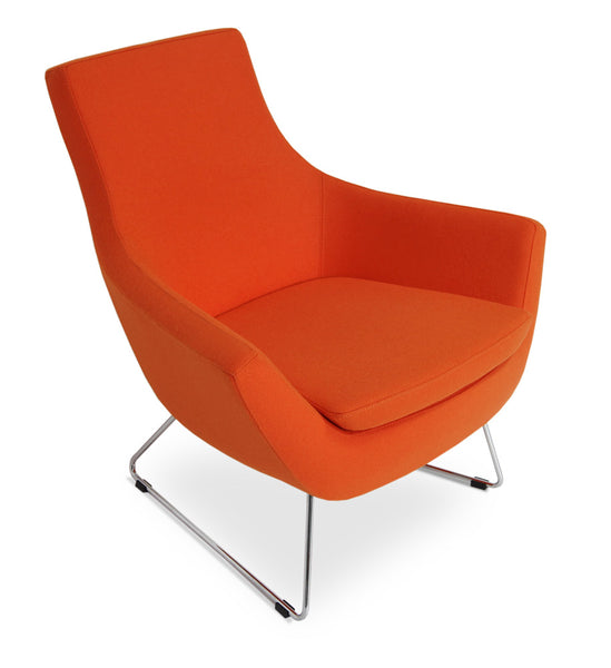 Rebecca Armchair Wire Sled Base