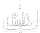 Breck Large Chandelier - Antique Brass