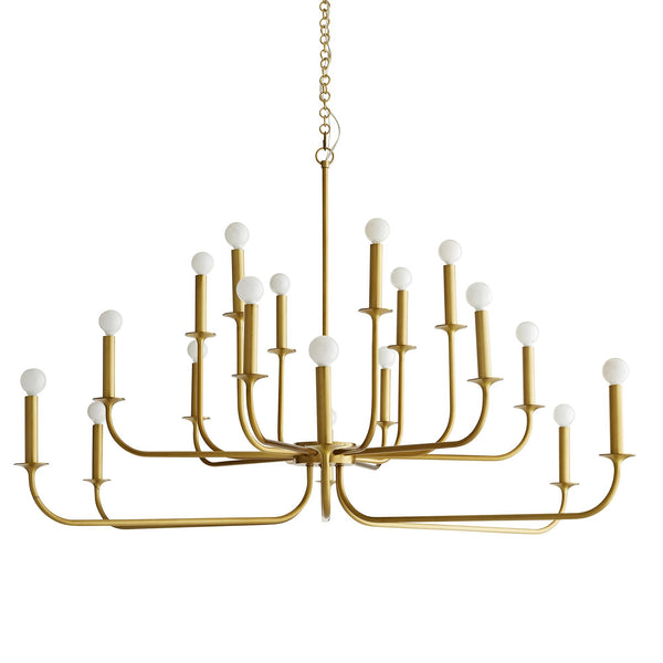 Breck Large Chandelier - Antique Brass