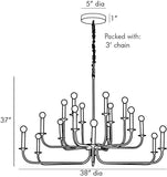 Breck Large Chandelier - Bronze