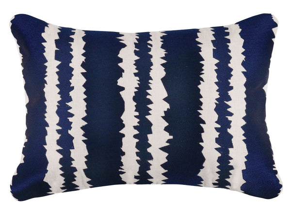 Santorini Embroidered Pillow - Indigo 