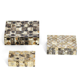 Geometrics Chiseled Horn Boxes, Set of 3
