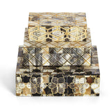 Geometrics Chiseled Horn Boxes, Set of 3