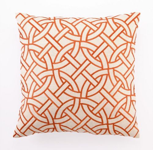 Orange Circle Link Pillow