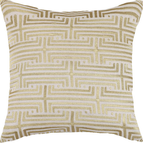 Labyrinth Gold Embroidered Pillow