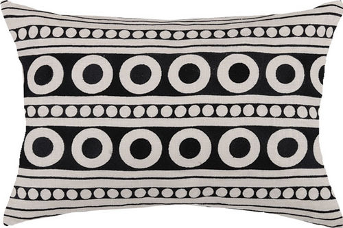 Athens Graphite Embroidered Pillow