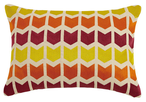 On Point Red/Multi Embroidered Pillow