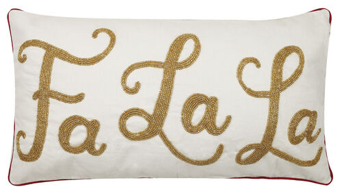 Gold Fa La La Pillow